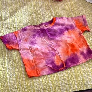 Born Primitive Purple & Orange Tie-Dye Crop Top